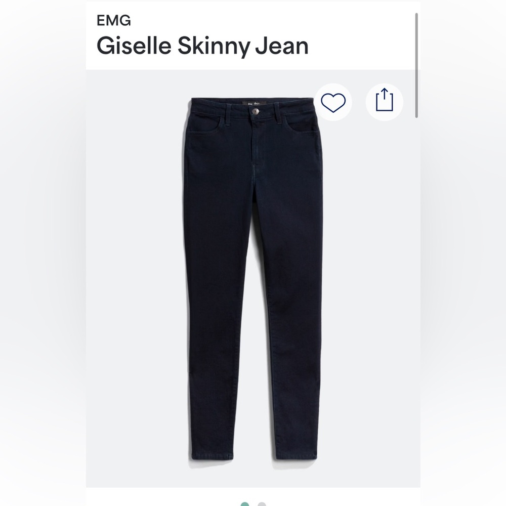 NWT EMG Giselle skinny jeans size 8 dark blue indigo stretch Stitchfix